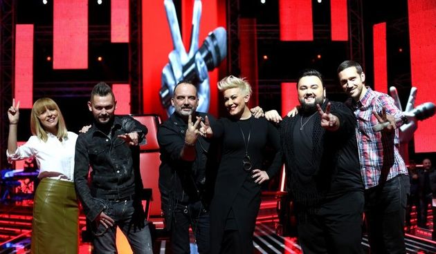 Najavljena druga sezona glazbenog showa The Voice – najljepši glas Hrvatske.  Voditelji Iva Šulentić i  Ivan Vukušić, žiri Ivan Dečak, Tony Cetinski, Indira Levak i Jacques Houdek. Photo: Anto Magzan/PIXSELL