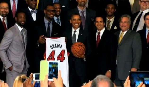 Miami Heat i Barack Obama, foto: nba.com