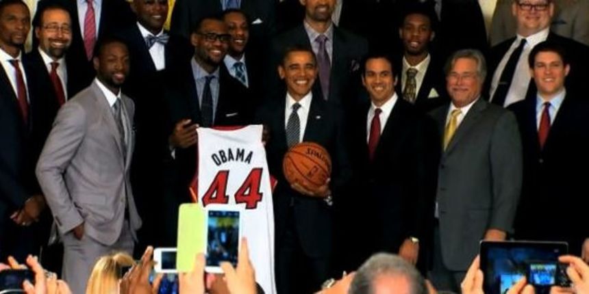 Miami Heat i Barack Obama, foto: nba.com