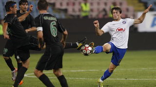 Bukurest, 260810.
Gradski stadion.
Uzvratna utakmica cetvrtog kola kvalifikacija za Europsku ligu izmedju Uniree i Hajduka.
Na fotografiji: Ante Vukusic.
Foto: Ante Cizmic / CROPIX