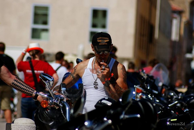 Nekoliko stotina vlasnika kultnih Harley Davidsona danas je posjetilo Zadar, Foto: Nevera ZD