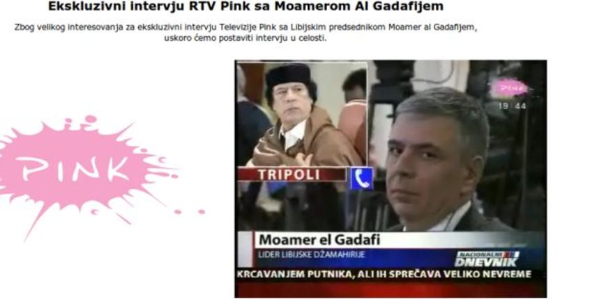 Moamer Gadafi(Foto: Index/tv Pink) Moamer Gadafi(Foto: Index/tv Pink)