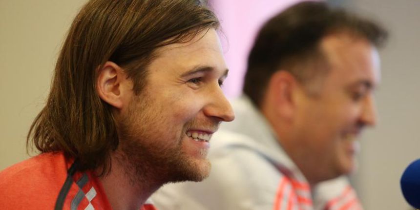 U hotelu Panorama muska rukometna reprezentacija odrzala konferenciju za novinare. Na konferenciji su bili nazocni izbornik Slavko Goluza, Ivan Cupic, Emanule Strlek. Photo: Slavko Midzor/PIXSELL