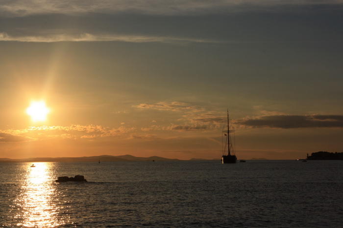 Čudesni zalazak sunca u Zadru 26. kolovoza 2012.