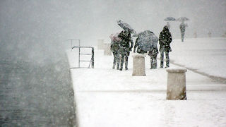 Snijeg u Zadru, 17. prosinca 2009, Foto: Saša Čuka