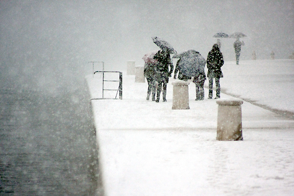 Snijeg u Zadru, 17. prosinca 2009, Foto: Saša Čuka