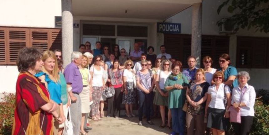 Nastavnici Osnovne škole “Vrgorac”, održali prosvjedni skup ispred PP Vrgorac, Foto: blog.dnevnik.hr