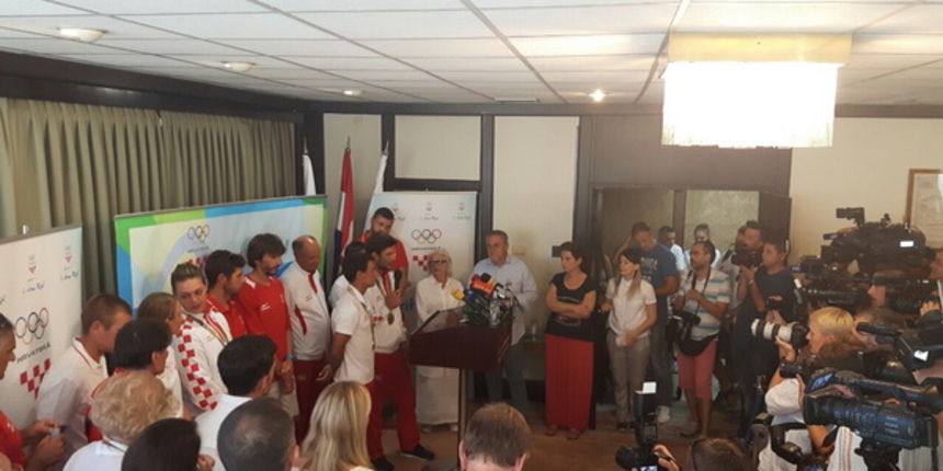 Zlatni olimpijci svčano dočekani u Zračnoj luci Zagreb. Foto: Mirjana Malik Bjelić