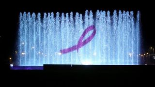 Zagreb: Fontane osvjetljene ružicastom bojom kao podrška oboljelima od rak. Photo: Igor Kralj/PIXSELL Zagreb: Fontane osvjetljene ružicastom bojom kao podrška oboljelima od rak. Photo: Igor Kralj/PIXSELL