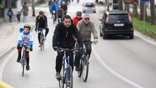 Branimirova obala: Start tradicionalne Božićne biciklijade Zadar-Vir. Foto: Dino Stanin/PIXSELL