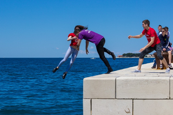 Ludijada maturanata na zadarskoj rivi 17. svibnja 2016. Foto: Bojan Bogdanić
