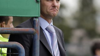 Varazdin, 080510.
Na gradskom stadionu u Varazdinu igra se 29. kolo prve HNL izmedju Varteksa i Zadra.
Na slici: trener Varteksa Samir Toplak.
Foto: Zeljko Hajdinjak / CROPIX