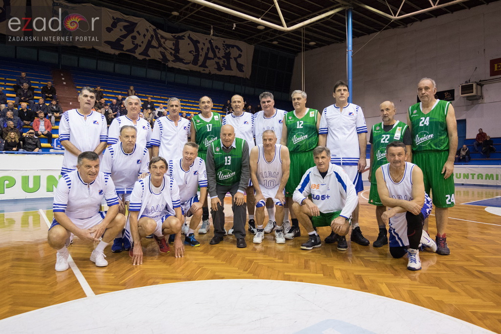 Fešta u povodu 80. rođendana Pina Giergie: Vetarani KK Zadar – Veterani KK Olimpija Fešta u povodu 80. rođendana Pina Giergie: Vetarani KK Zadar – Veterani KK Olimpija