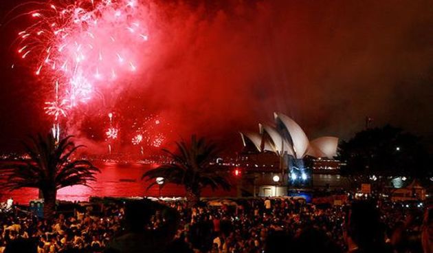 A red blaze at The Rocks.