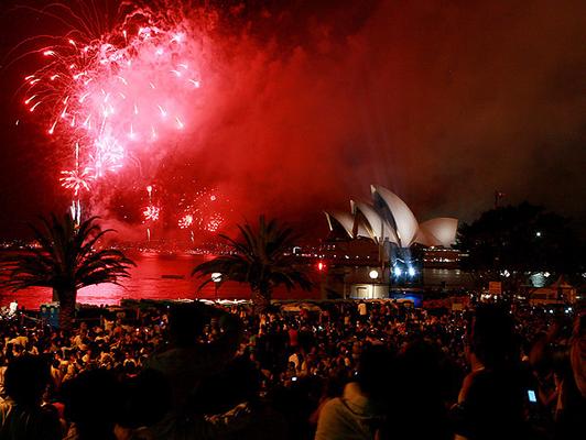 A red blaze at The Rocks.