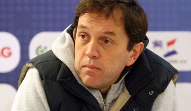 Zadar, 210110.
Dvorana Kresimira Cosica.
Konferencija za medije na kojoj je direktor kluba Zdenko Micic predstavio novog trenera Danijela Jusupa.
Na slici: Danijel Jusup.
Foto: Vladimir Ivanov / CROPIX