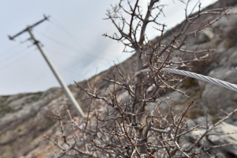 Karlobag: Srušeni stupovi niskonaponske mreže, Foto: Dino Stanin/PIXSELL Karlobag: Srušeni stupovi niskonaponske mreže, Foto: Dino Stanin/PIXSELL