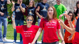 Ludijada maturanata na zadarskoj rivi 17. svibnja 2016. Foto: Bojan Bogdanić