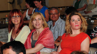 Zadar, 15.07.2013. snimio: Nenad Marčev 
TEATAR RUGANTINO, Zagreb 
Jordan Cvetanović: TERAPIJA 
redateljica: Maja Šimić 
igraju: Gordana Gadžić, 
Siniša Popović, Luka Dragić 
Dvorište Providurove palače