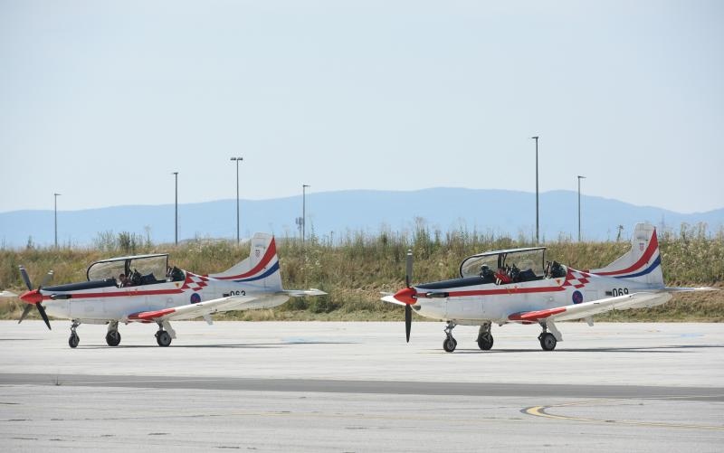 Krila Oluje se vratili u Hrvatsku nakon osvojene nagrade na vojnom aeromitingu RIAT. Photo: Davor VišnjićPIXSELL Krila Oluje se vratili u Hrvatsku nakon osvojene nagrade na vojnom aeromitingu RIAT. Photo: Davor VišnjićPIXSELL