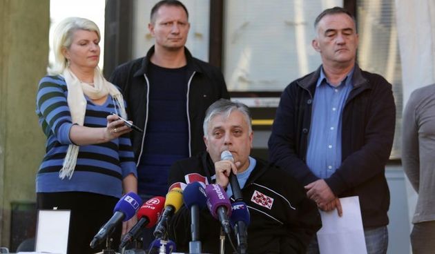 Gjuro Glogoski odrzao konferenciju za medije ispred Ministarstva branitelja. Photo: Grgur Zucko/PIXSELL