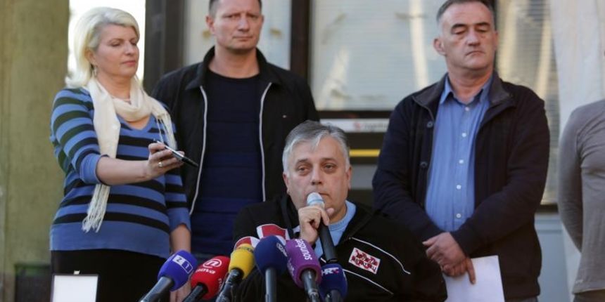 Gjuro Glogoski odrzao konferenciju za medije ispred Ministarstva branitelja. Photo: Grgur Zucko/PIXSELL Gjuro Glogoski odrzao konferenciju za medije ispred Ministarstva branitelja. Photo: Grgur Zucko/PIXSELL