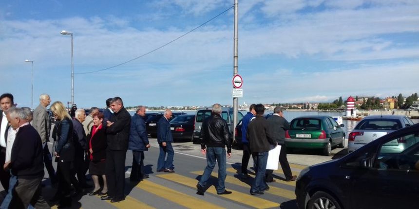 Prosvjed radnika Croatia Linea na Liburnskoj obali. Foto: Anita Perica/Radio Zadar