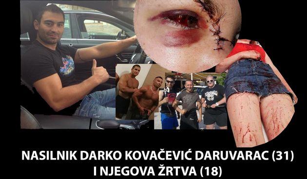 Nasilnik Darko Kovačević (31) i njegova žrtva (18)