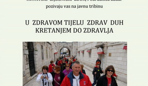 Javna tribina “U zdravom tijelu zdrav duh – kretanjem do zdravlja”