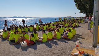 Sasvim osoban doživljaj – 10. dm Millennium Jump sa zadarske rive. Foto: Mladen Malik Barba Sasvim osoban doživljaj – 10. dm Millennium Jump sa zadarske rive. Foto: Mladen Malik Barba