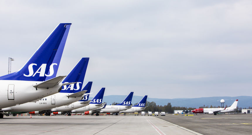 Scandinavian airlines, avioni Scandinavian airlines, avioni