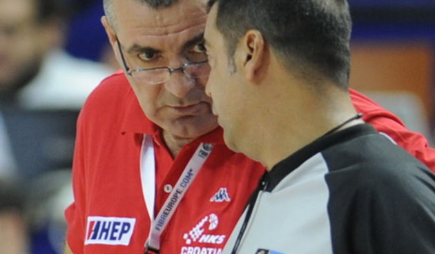 Katowice, 180909.
Dvorana Sport Arena Spodek.
Europsko prvenstvo u kosarci u Poljskoj, cetvrtfinale izmedju Slovenije i Hrvatske.
Na slici: Jasmin Repesa.
Foto: Drago Sopta  / CROPIX