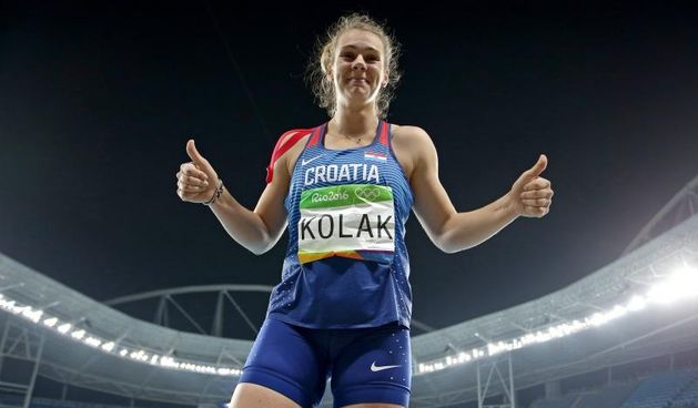 Olimpijske igre Rio 2016. Atletičarka, bacačica koplja Sara Kolak postavila novi hrvatski rekord 64.30m.  Photo: Igor Kralj/PIXSELL