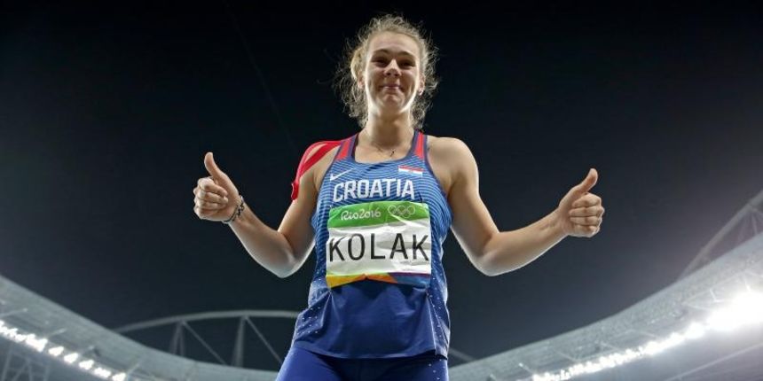 Olimpijske igre Rio 2016. Atletičarka, bacačica koplja Sara Kolak postavila novi hrvatski rekord 64.30m.  Photo: Igor Kralj/PIXSELL