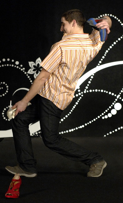 Split, 190210.
U hotelu Le Meridien Lav odrzava se Sajam vjencanja gdje je uprilicena modna revija izlagaca. 
Na slici : cipele Ledenko.
Foto : Jadran Babic / CROPIX