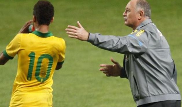 Luiz Felipe Scolari i Neymar, foto: cbf.com.br