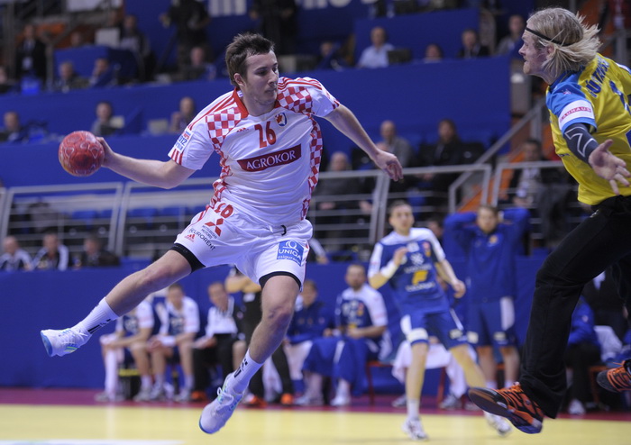 Vrsac, 160112.Europsko prvenstvo u rukometu u Srbiji.Prvo kolo, utakmica izmedju Hrvatske i Islanda.Na slici: Manuel Strlek.Foto: Drazen Aleksic / CROPIX Vrsac, 160112.Europsko prvenstvo u rukometu u Srbiji.Prvo kolo, utakmica izmedju Hrvatske i Islanda.Na slici: Manuel Strlek.Foto: Drazen Aleksic / CROPIX