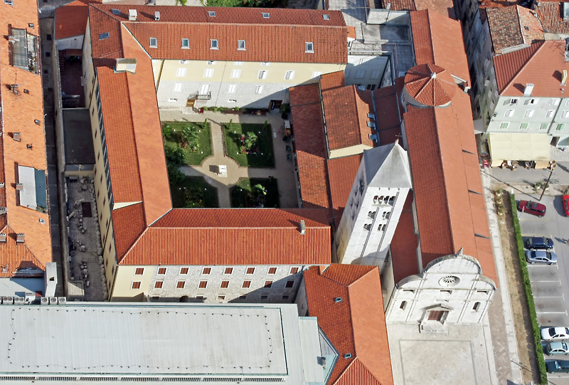 Zadar – Zračne snimke. Benediktinski samostan (foto: Marin Gospić)