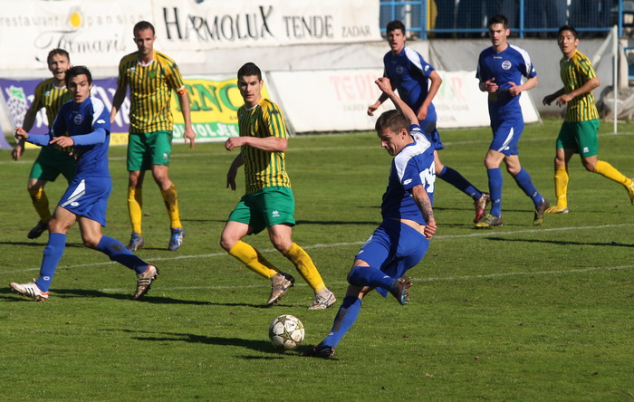Zadar, 060413. 
Stadion na Stanovima.
Utakmica 26. kola prve HNL izmedju NK Zadar i NK Istra. Na fotografiji: igrac Zadra Marcel Heister.
Foto: Jure Miskovic / CROPIX