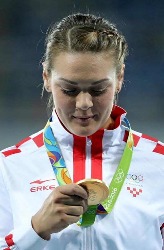 PI Rio de Janeiro, ceremonija dodjele medalja u ženskom disku: zlatnu medalju osvojila je Sandra Perković. Photo: Igor Kralj/PIXSELL PI Rio de Janeiro, ceremonija dodjele medalja u ženskom disku: zlatnu medalju osvojila je Sandra Perković. Photo: Igor Kralj/PIXSELL