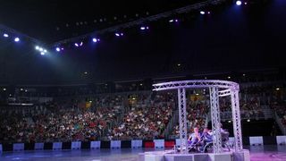 Zagreb – U Areni odrzan veliki automobilisticki spektakl Top Gear Live, koji se temelji na kultnoj BBC-jevoj seriji voditelja Jeremyja Clarksona. Jeremy Clarkson, Richard Hammond, James May. Photo: Goran Jakus/PIXSELL