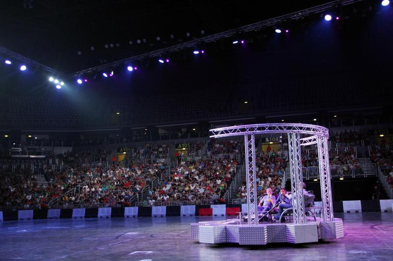 Zagreb – U Areni odrzan veliki automobilisticki spektakl Top Gear Live, koji se temelji na kultnoj BBC-jevoj seriji voditelja Jeremyja Clarksona. Jeremy Clarkson, Richard Hammond, James May. Photo: Goran Jakus/PIXSELL