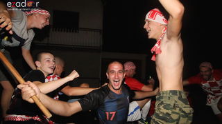 Bibinje: Navijanje za Vatrene i fešta nakon pobjede nad Engleskom