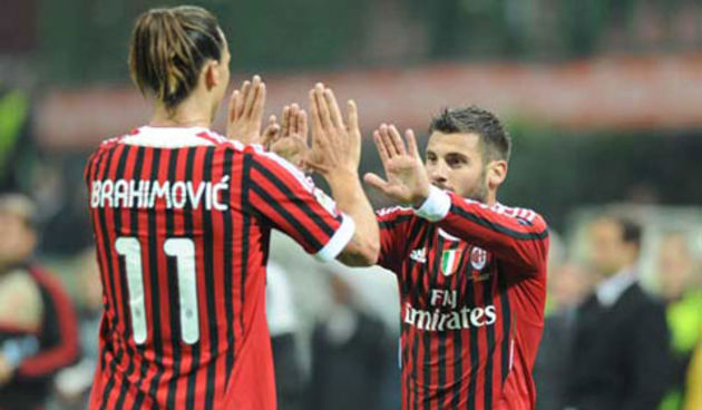 Zlatan Ibrahimović i Antonio Nocerino, foto: acmilan.com