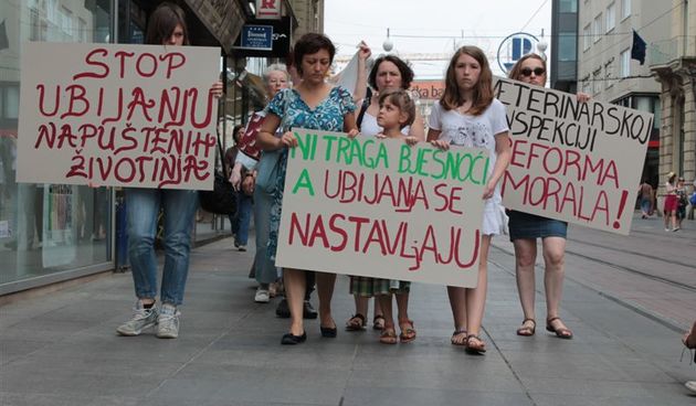 Oko 400 ljudi na prosvjedu za hitno otvaranje skloništa, foto: Prijatelji životinja