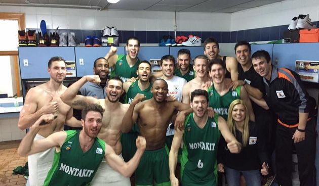 Slavlje košarkaša Fuenlabrade nakon pobjede nad Realom iz Madrida. Foto: Facebook