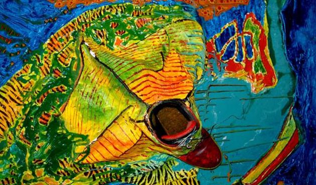 Gojislav Kalapač – Goja, Predator, inv. br. GU-1571, kombinirana tehnika/iverica, oko 2000.