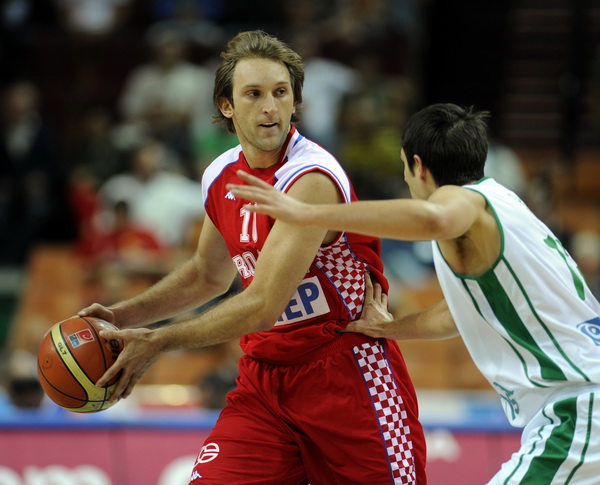 Katowice, 180909.
Dvorana Sport Arena Spodek.
Europsko prvenstvo u kosarci u Poljskoj, cetvrtfinale izmedju Slovenije i Hrvatske.
Na slici: Zoran Planinc.
Foto: Drago Sopta  / CROPIX