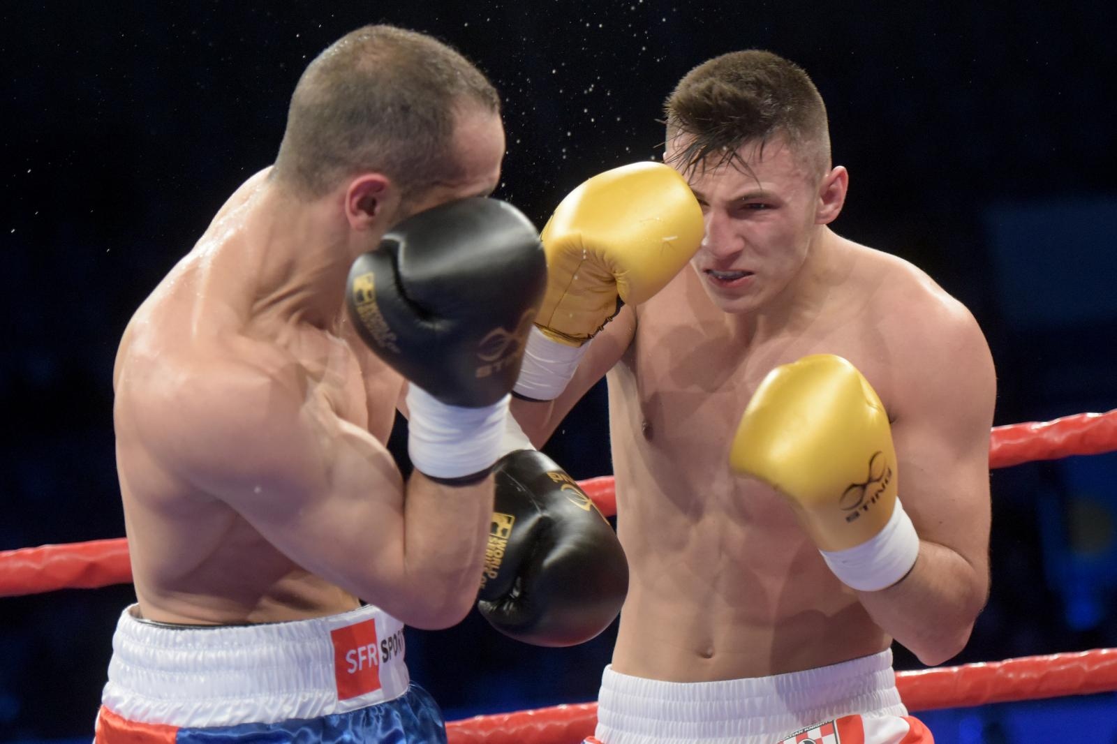 Svjetska boksacka liga, grupa B C1, kategorija 75 kg, Edin Avdic (Croatian Knights) – Nizar Trimech (France Fighting Roosters).