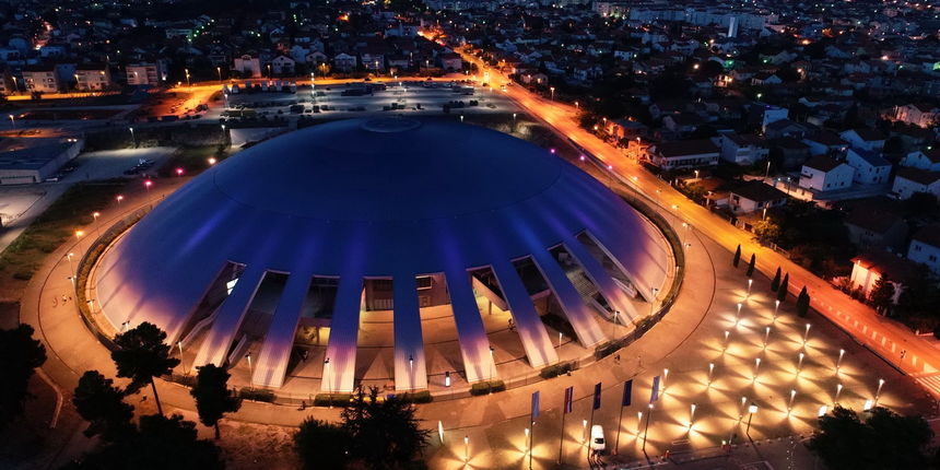 Sportski centar Višnjik iz zraka – noćne fotografije